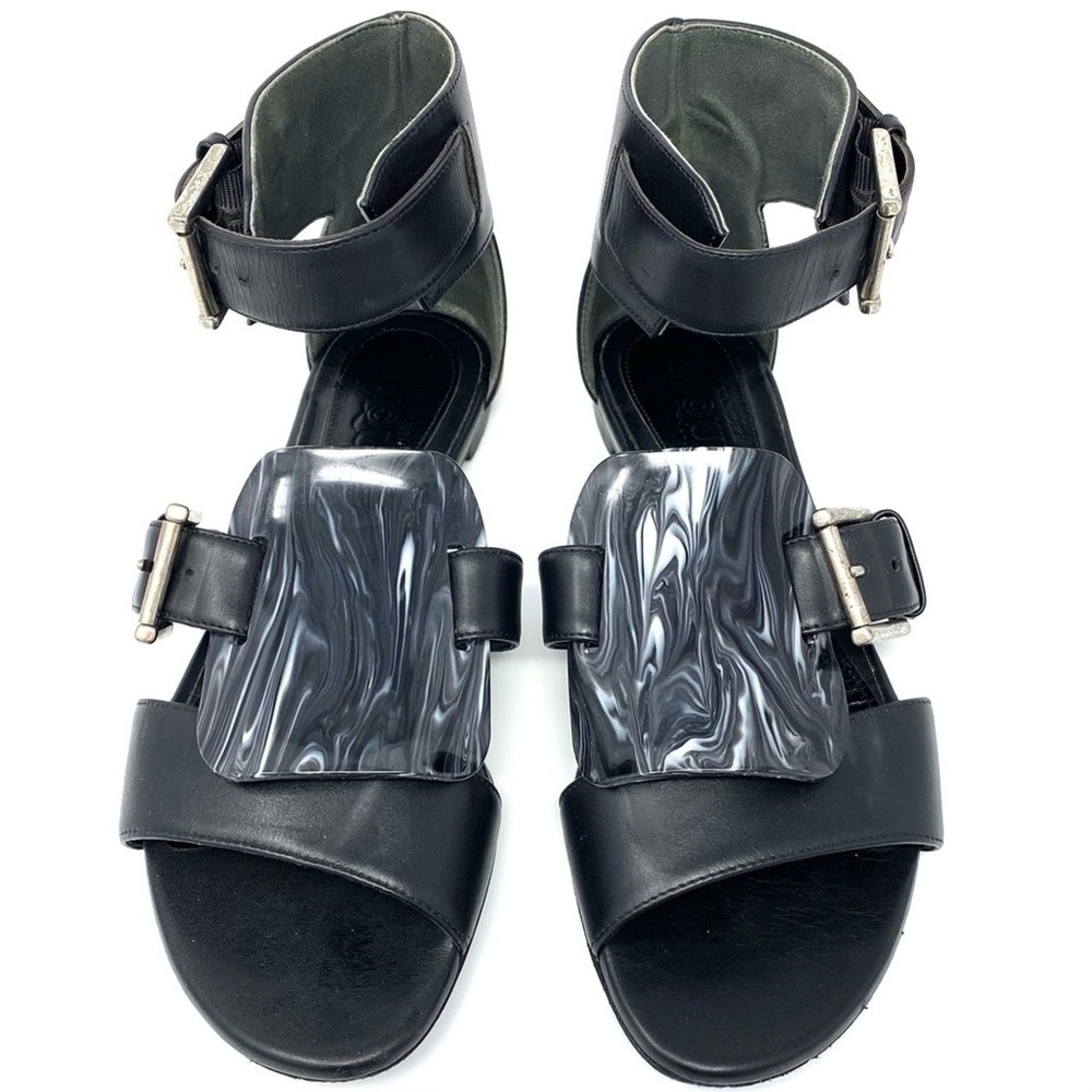 Alexander McQueen Sandals Flat Gladiator Buckles Tortoise Archival SS12 SZ 37 - Picture 4 of 12